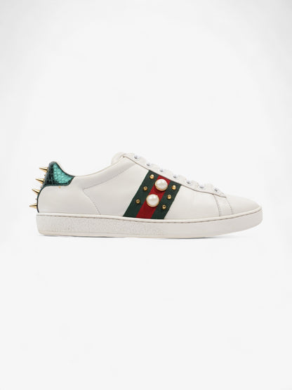 Gucci Ace Studded Sneakers White / Green / Red Leather EU 38 UK 5