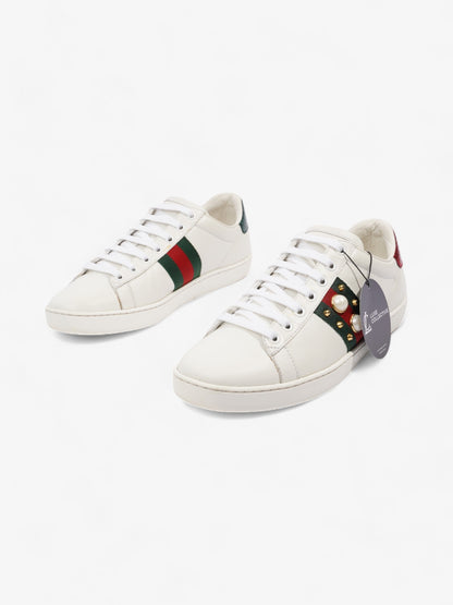Gucci Ace Studded Sneakers White / Green / Red Leather EU 38 UK 5