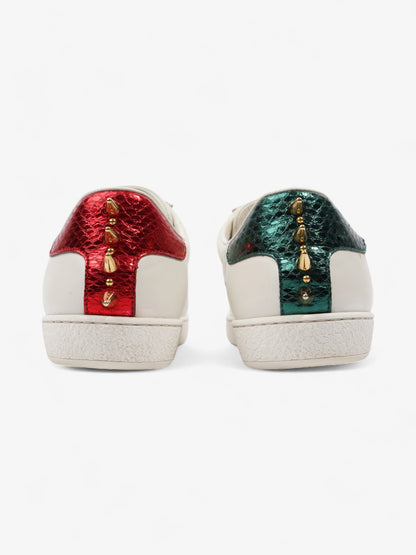 Gucci Ace Studded Sneakers White / Green / Red Leather EU 38 UK 5