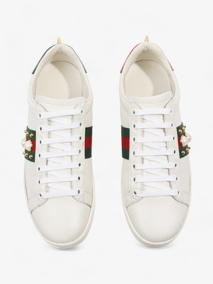 Gucci Ace Studded Sneakers White / Green / Red Leather EU 38 UK 5