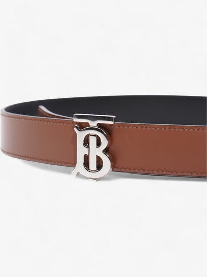 Burberry TB Reversible Belt Brown / Black Leather Small 62.5 - 77.5cm