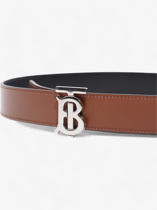 Burberry TB Reversible Belt Brown / Black Leather Small 62.5 - 77.5cm