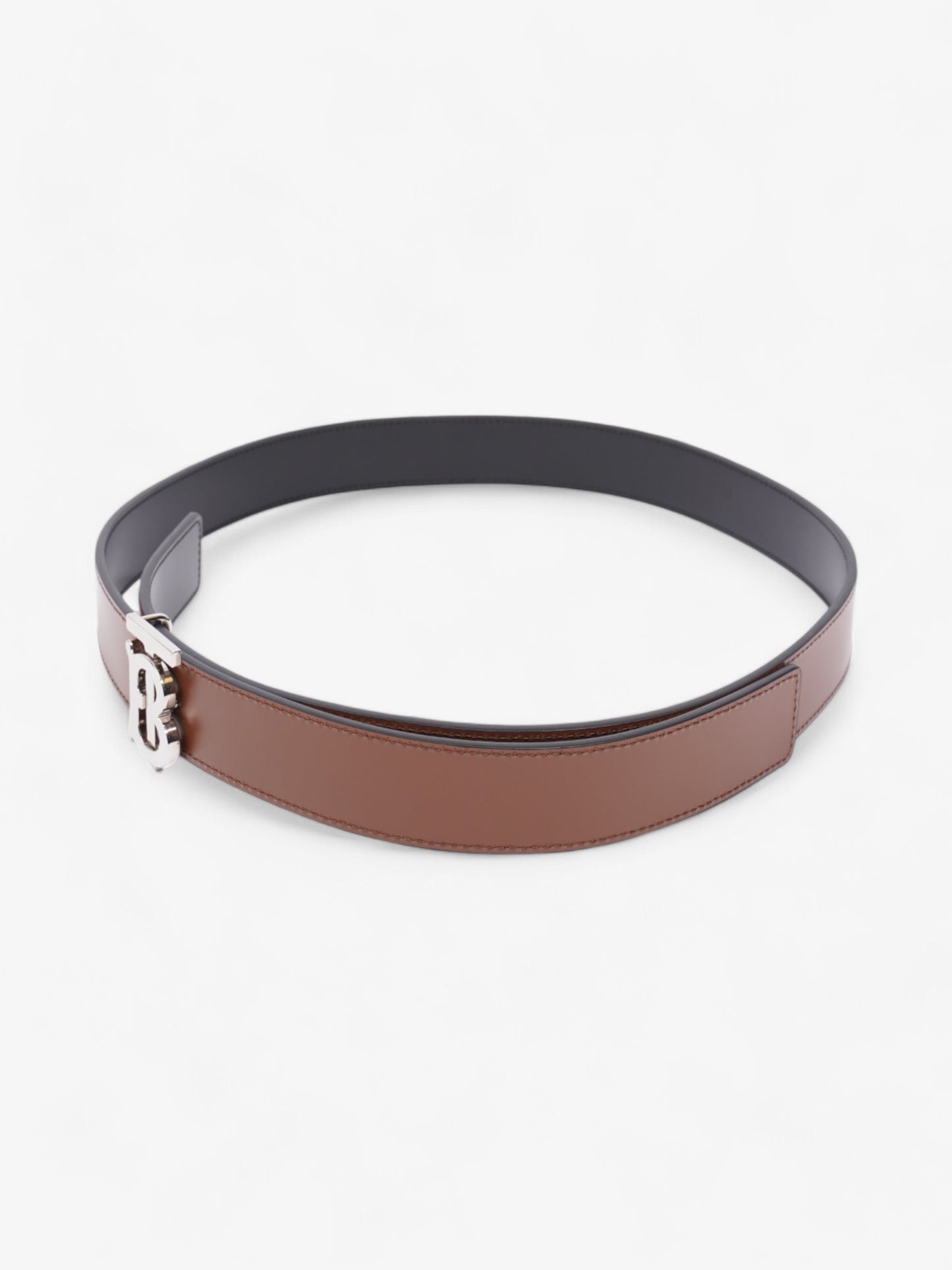 Burberry TB Reversible Belt Brown / Black Leather Small 62.5 - 77.5cm