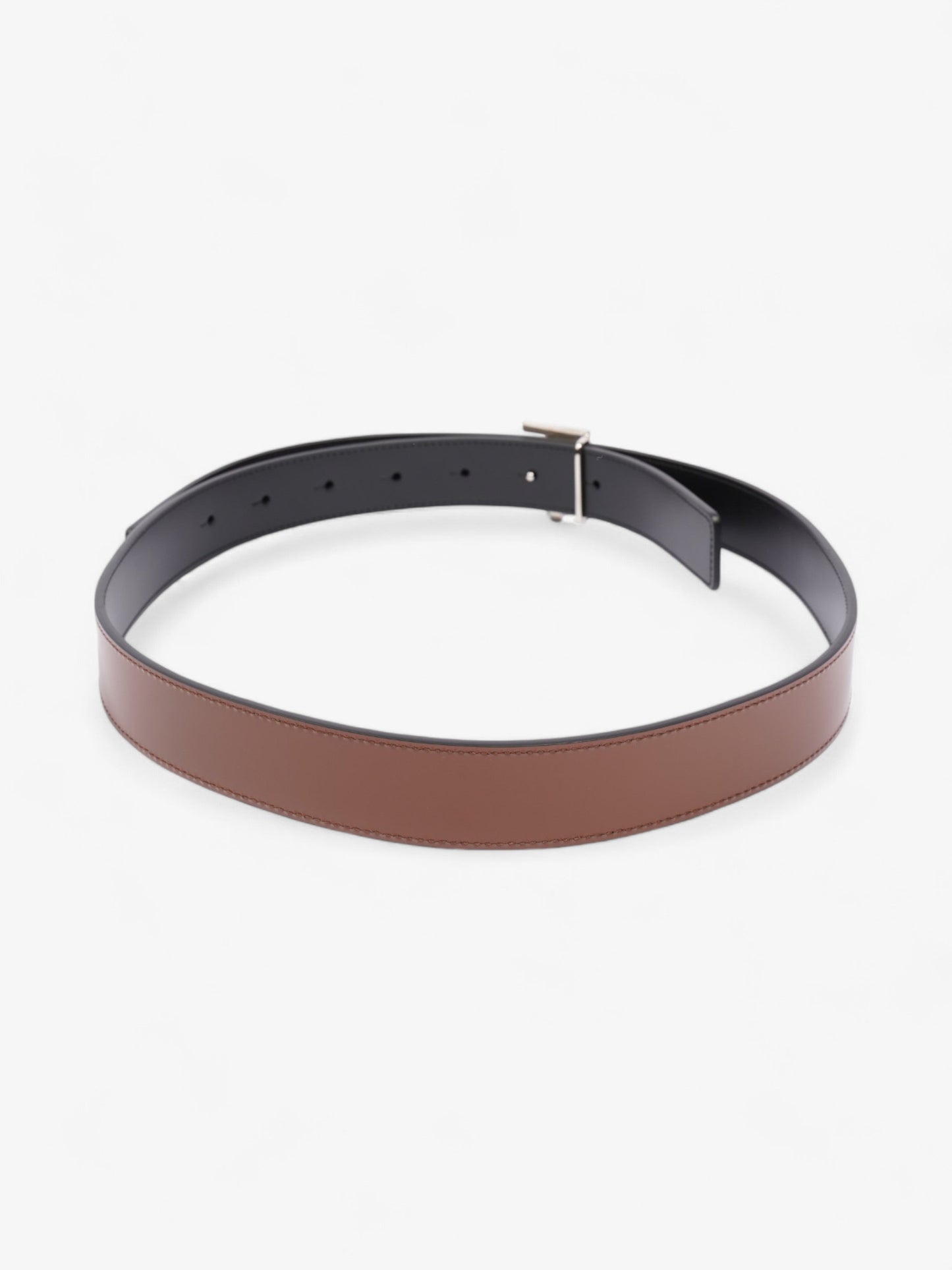 Burberry TB Reversible Belt Brown / Black Leather Small 62.5 - 77.5cm