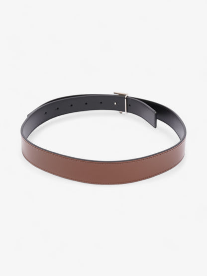Burberry TB Reversible Belt Brown / Black Leather Small 62.5 - 77.5cm