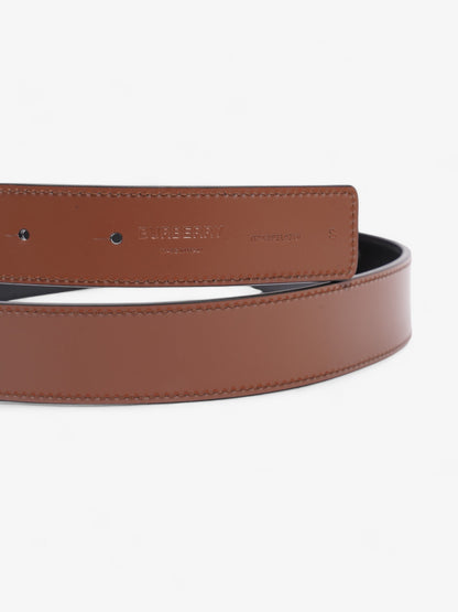 Burberry TB Reversible Belt Brown / Black Leather Small 62.5 - 77.5cm