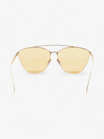 Fendi Baguette Aviator Sunglasses Gold / Yellow Acetate 145mm