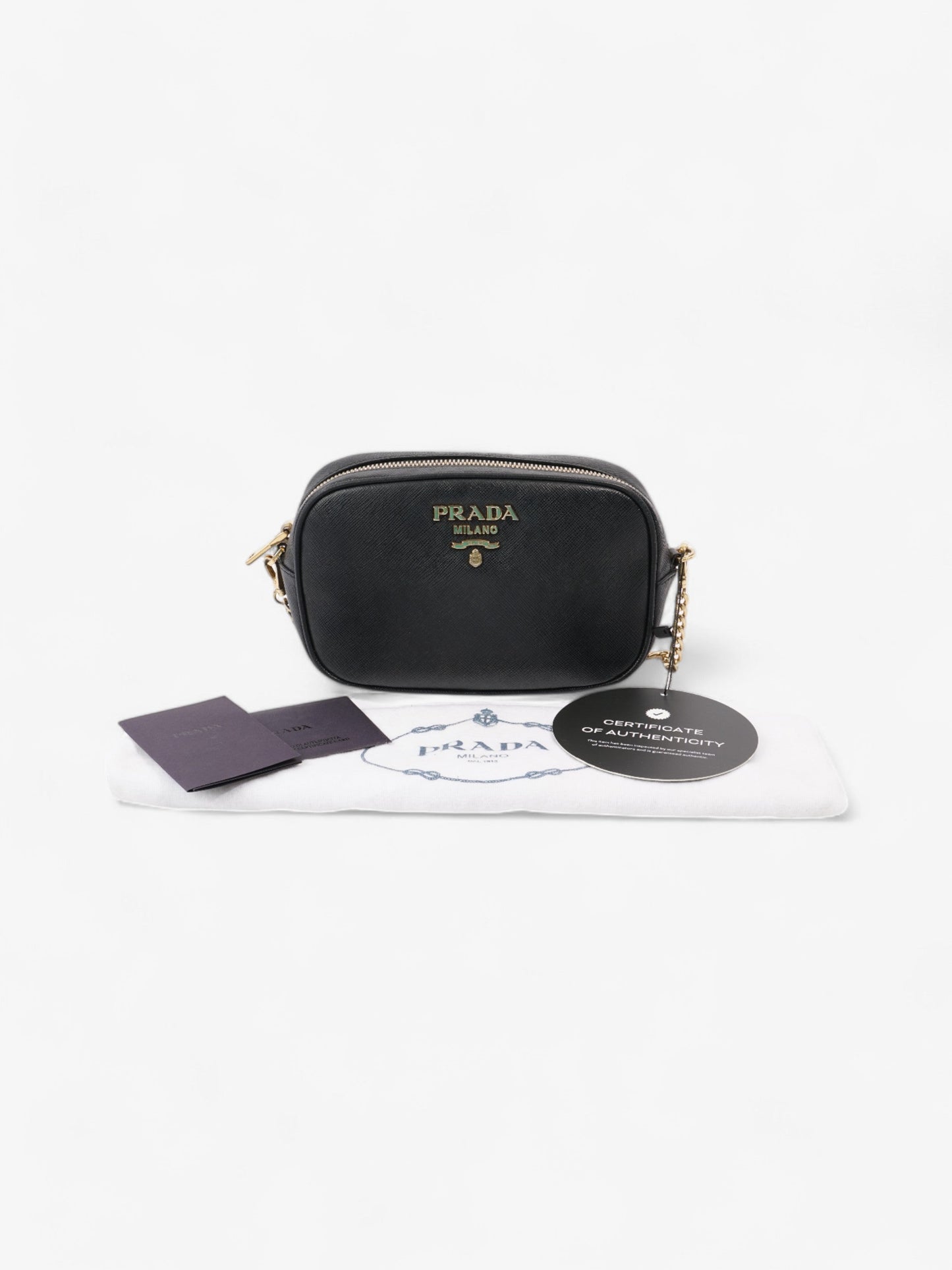 Prada Camera Bag Black Saffiano Leather