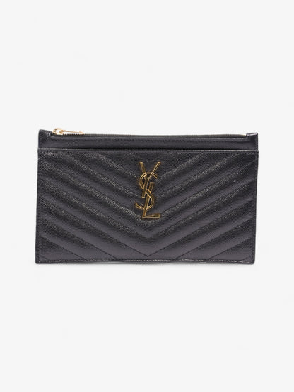 Saint Laurent Cassandre Pouch Black Matelasse Leather