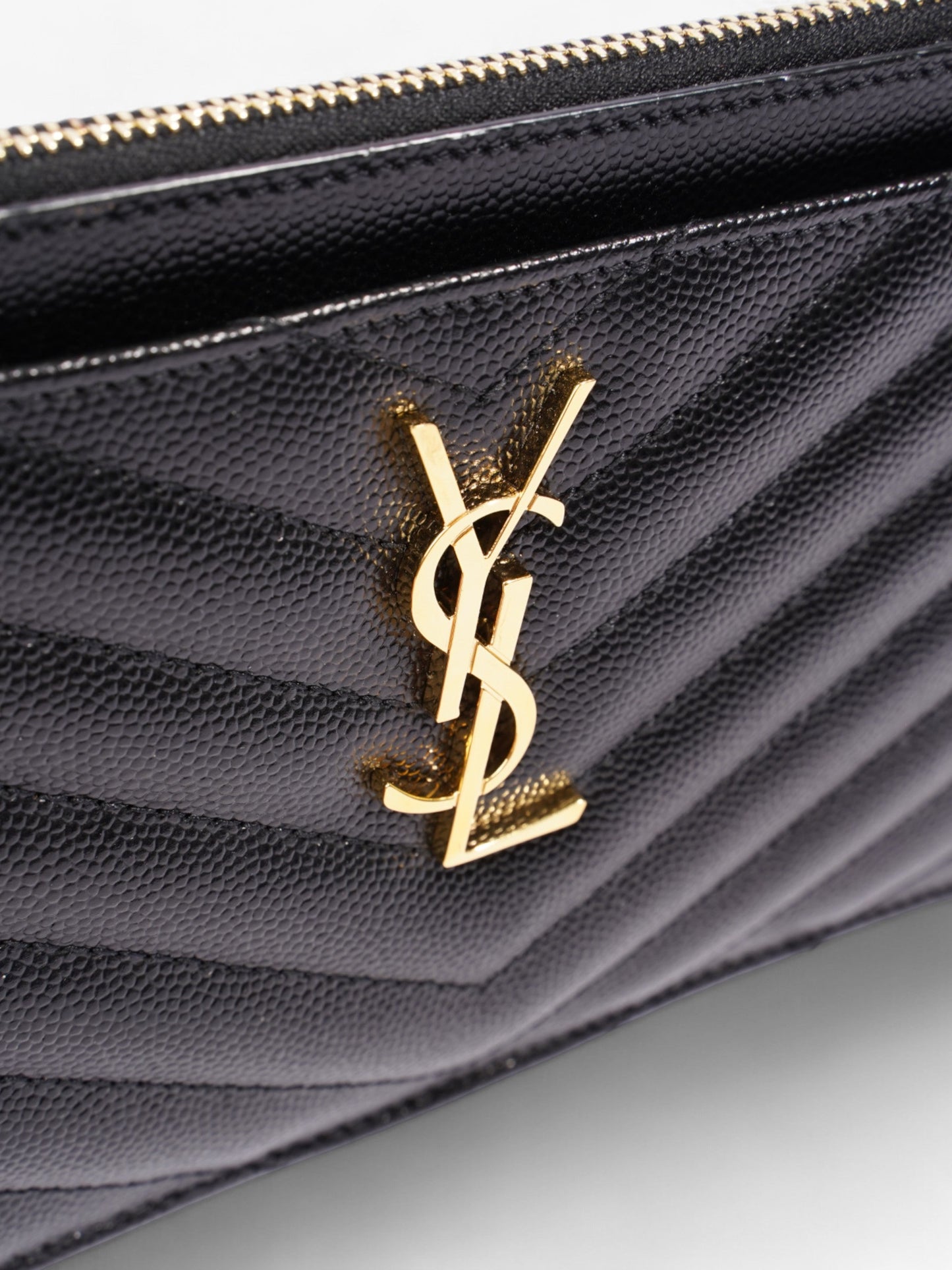 Saint Laurent Cassandre Pouch Black Matelasse Leather