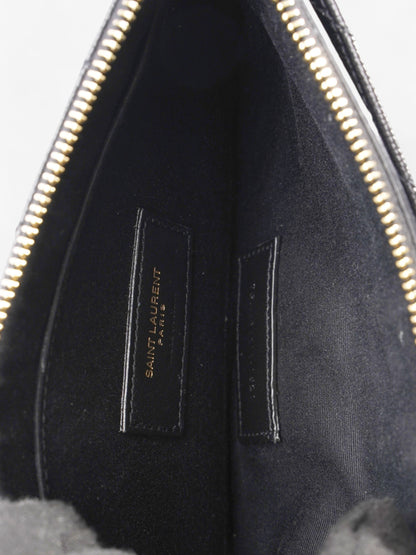Saint Laurent Cassandre Pouch Black Matelasse Leather
