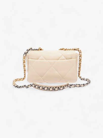 Chanel 19 Flap Beige Lambskin Leather Medium
