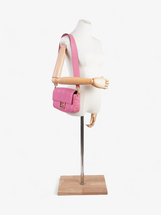 Fendi Baguette Fluorescent Pink Nappa Leather