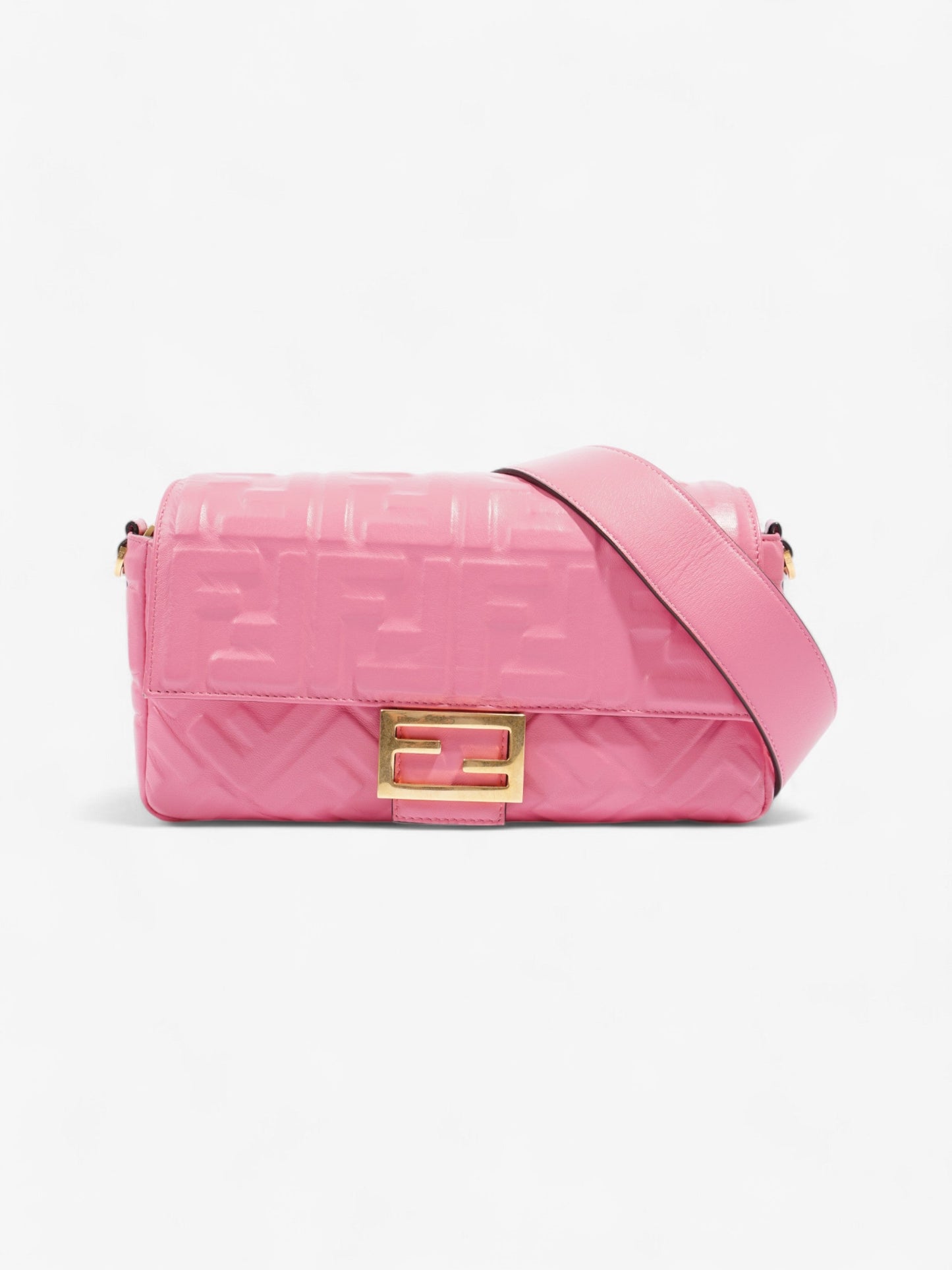 Fendi Baguette Fluorescent Pink Nappa Leather