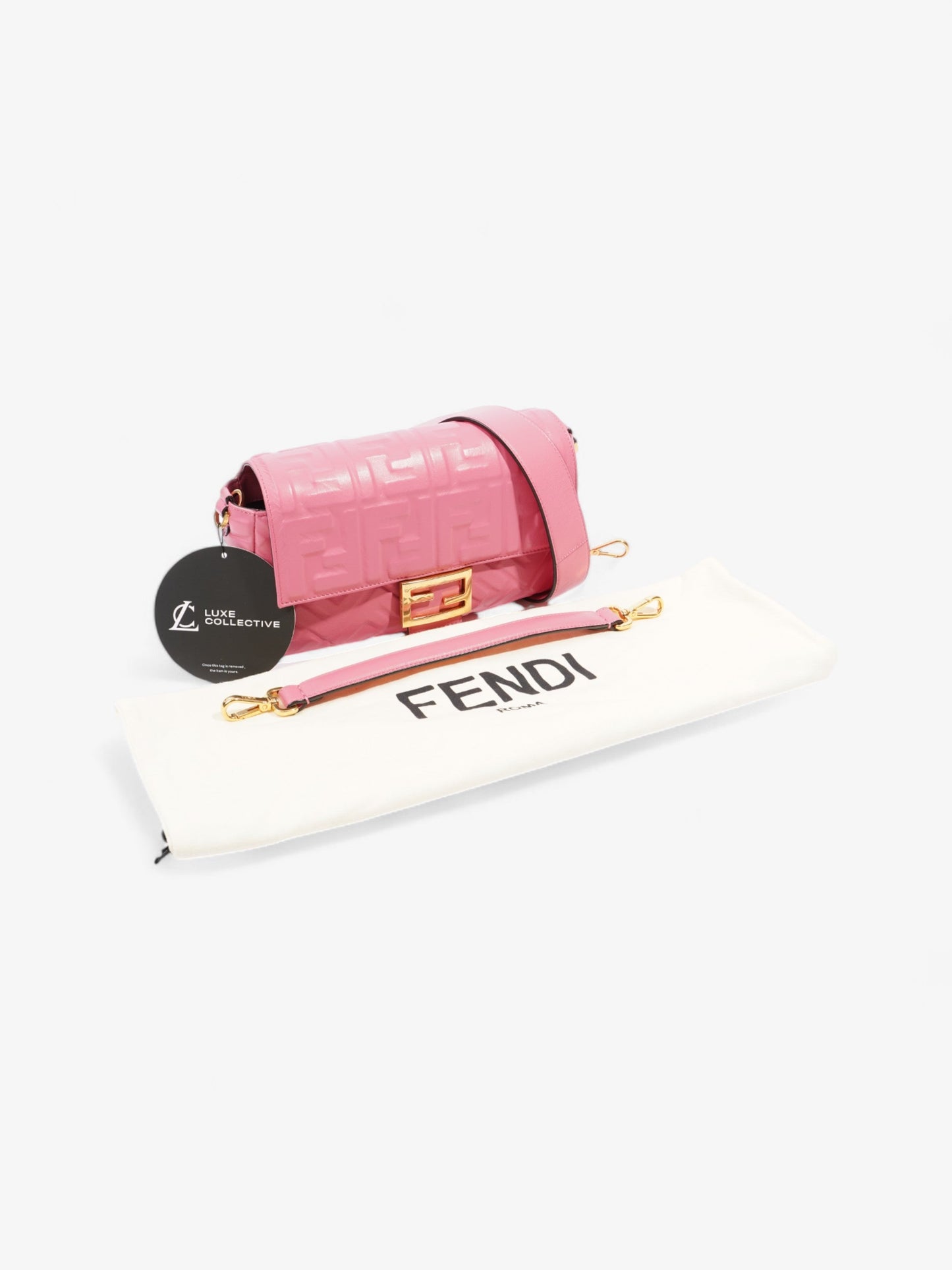 Fendi Baguette Fluorescent Pink Nappa Leather