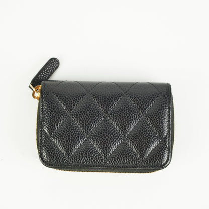 Chanel Caviar Zippy Black Wallet