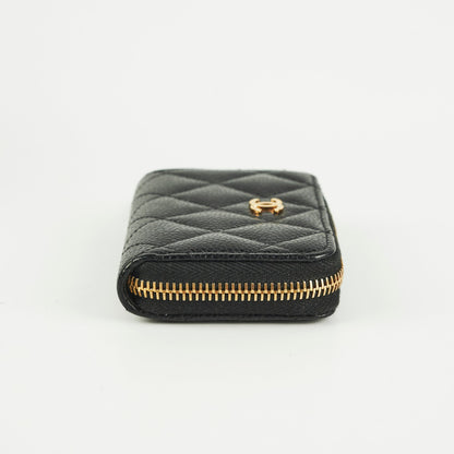 Chanel Caviar Zippy Black Wallet