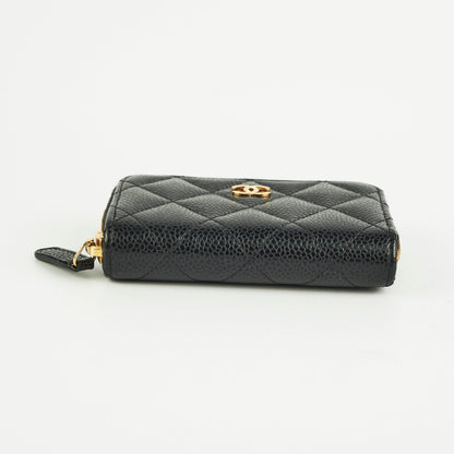 Chanel Caviar Zippy Black Wallet