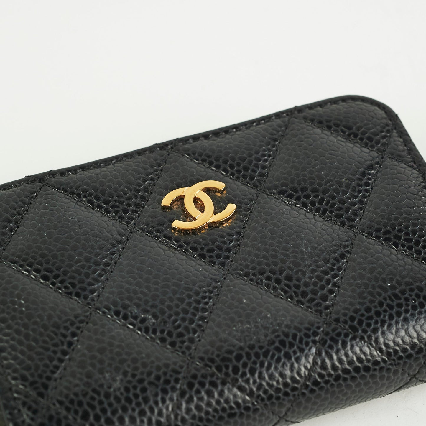 Chanel Caviar Zippy Black Wallet
