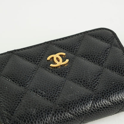 Chanel Caviar Zippy Black Wallet