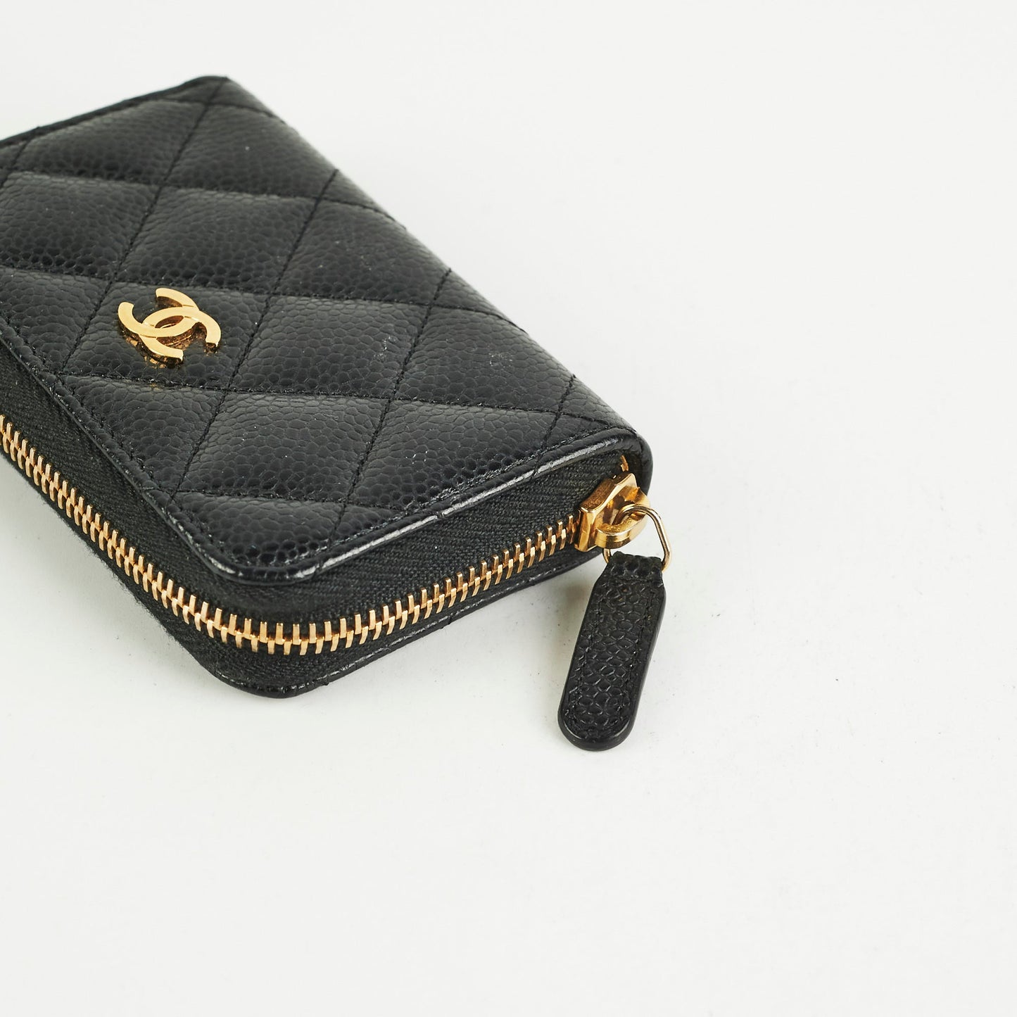 Chanel Caviar Zippy Black Wallet