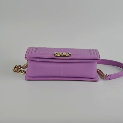 Chanel Old Medium Caviar Boy Purple