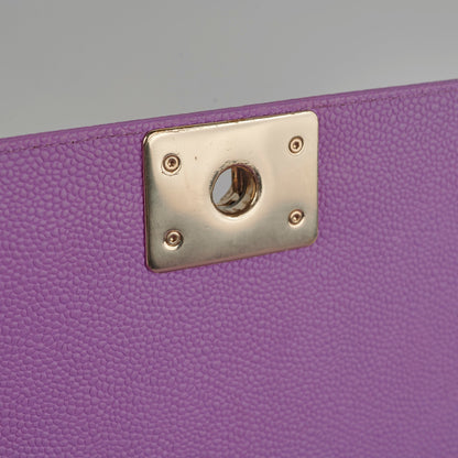 Chanel Old Medium Caviar Boy Purple