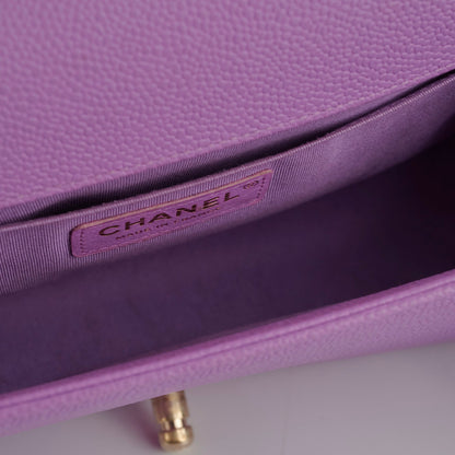 Chanel Old Medium Caviar Boy Purple