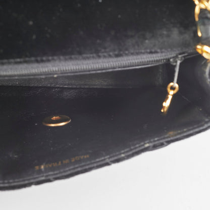 Chanel Mini Square Black Velvet - Series 1