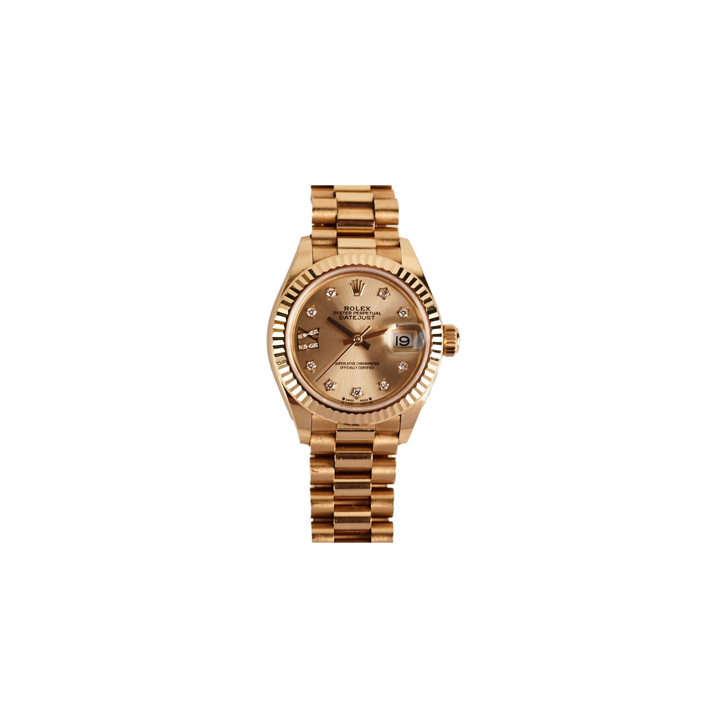 Rolex Datejust 28mm 18k Yellow Gold with Diamonds
