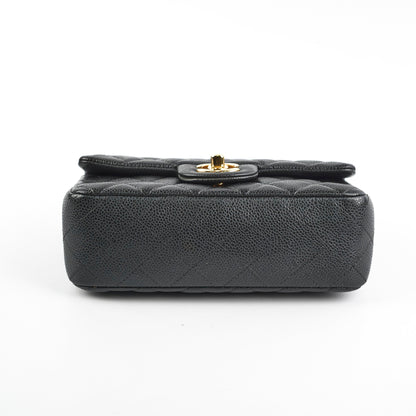 Chanel Mini Rectangular Dark Grey Caviar