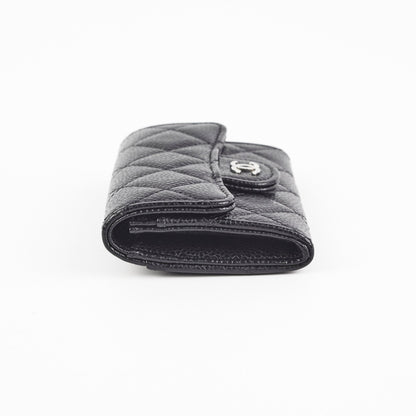 Chanel Caviar Flap Cardholder Black