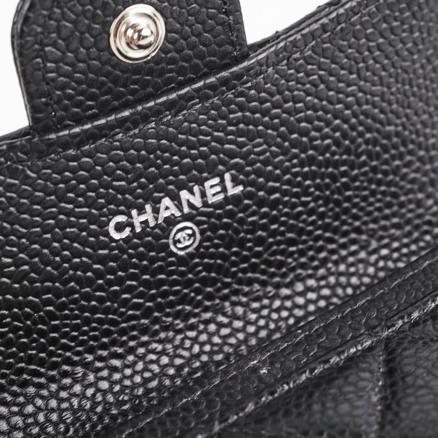 Chanel Caviar Flap Cardholder Black