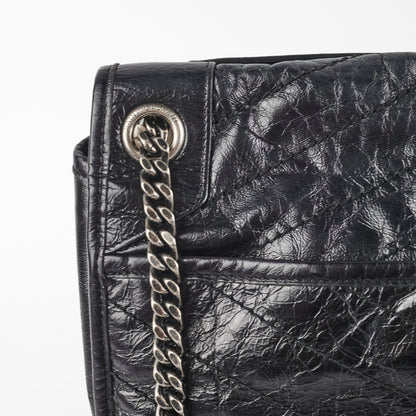 Saint Laurent Niki Large Black Vintage Leather
