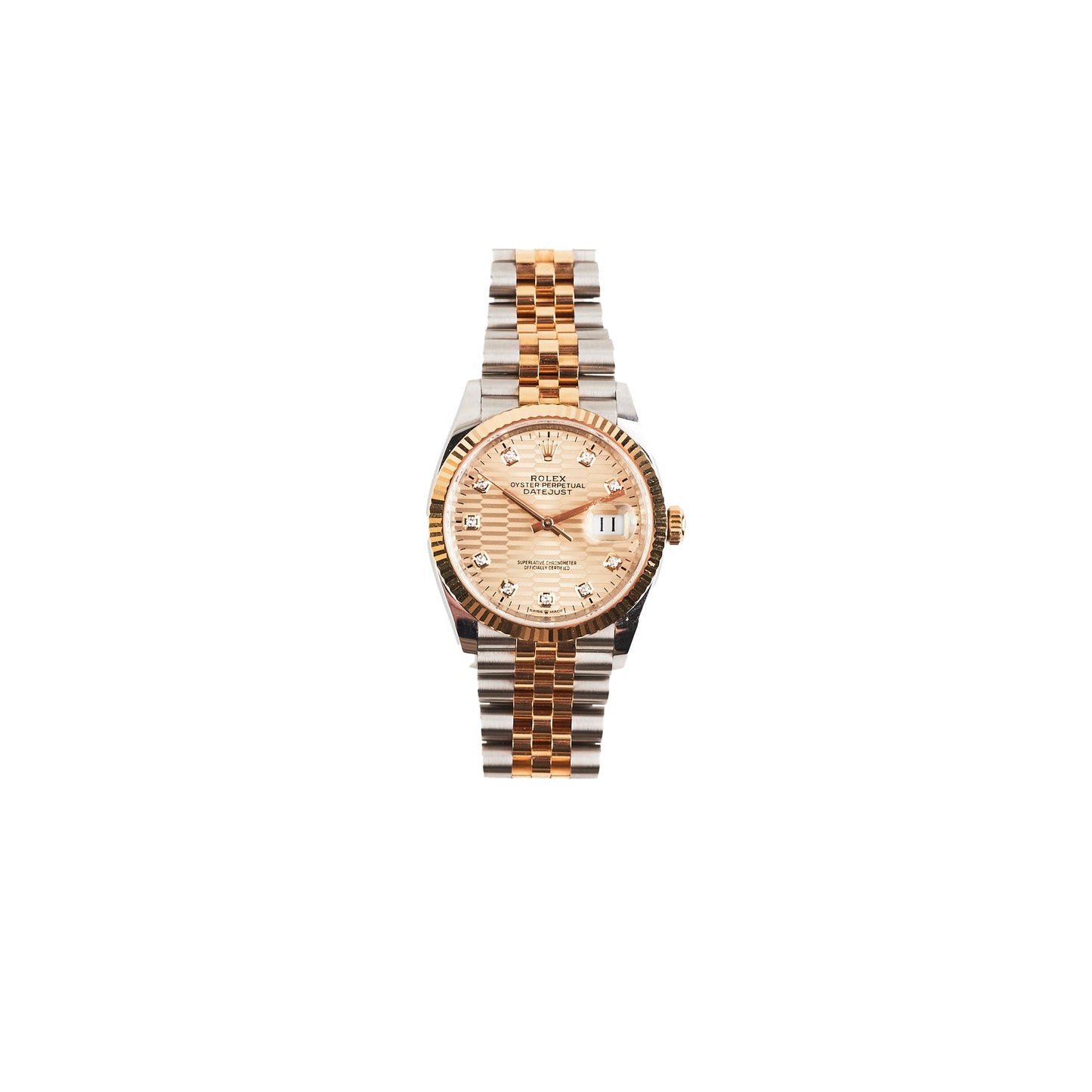 Rolex Datejust 36mm Two Toned with Diamonds Watch 126233