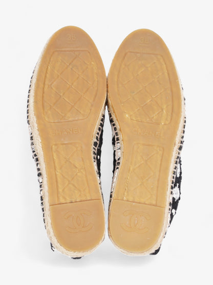 Chanel Espadrilles Black / White Cotton EU 38 UK 5
