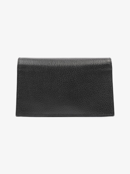 Gucci Interlocking G Chain Wallet Black Leather