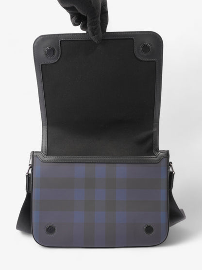 Burberry Alfred Navy Blue / Black Calfskin Leather Small