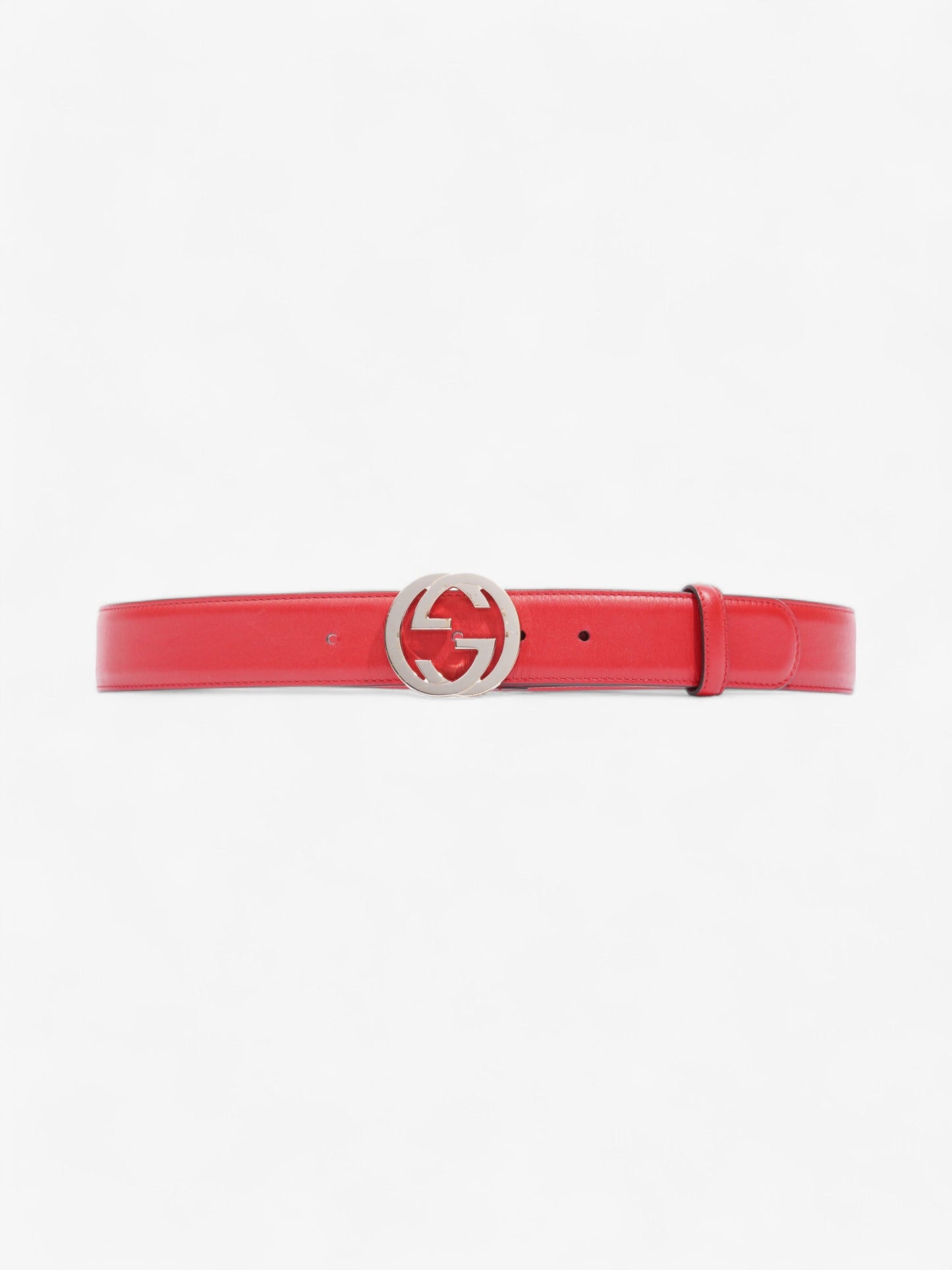 Gucci Interlocking G Belt Red Leather 90cm 36"