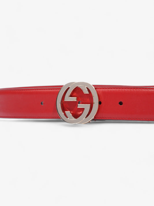 Gucci Interlocking G Belt Red Leather 90cm 36"
