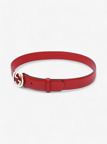 Gucci Interlocking G Belt Red Leather 90cm 36"