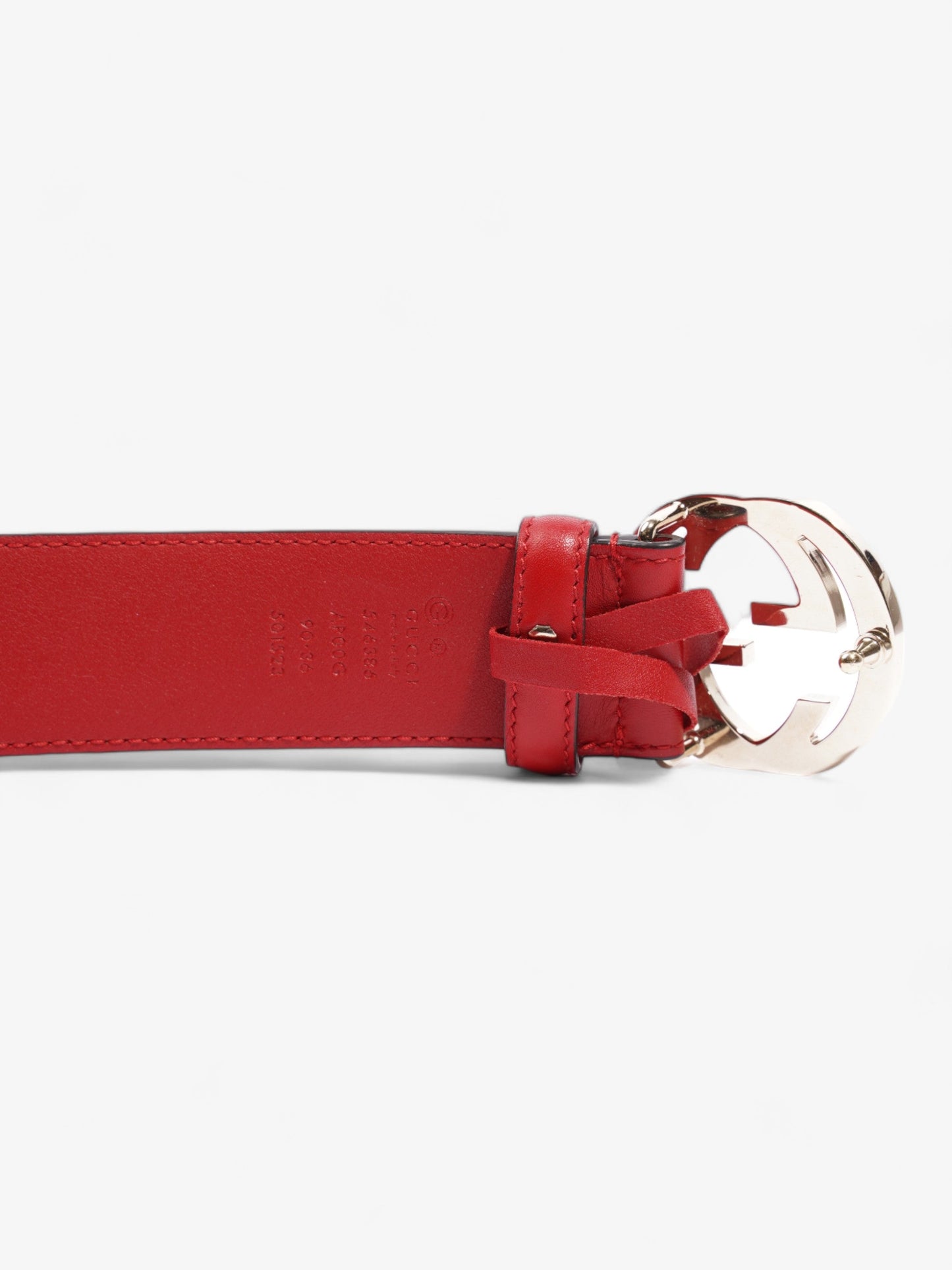Gucci Interlocking G Belt Red Leather 90cm 36"