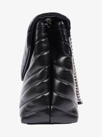 Saint Laurent Lou Lou Puffer Black Matelasse Leather Medium