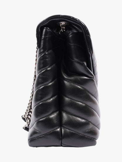 Saint Laurent Lou Lou Puffer Black Matelasse Leather Medium