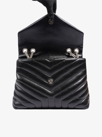 Saint Laurent Lou Lou Puffer Black Matelasse Leather Medium