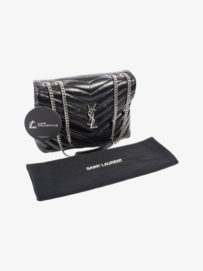Saint Laurent Lou Lou Puffer Black Matelasse Leather Medium