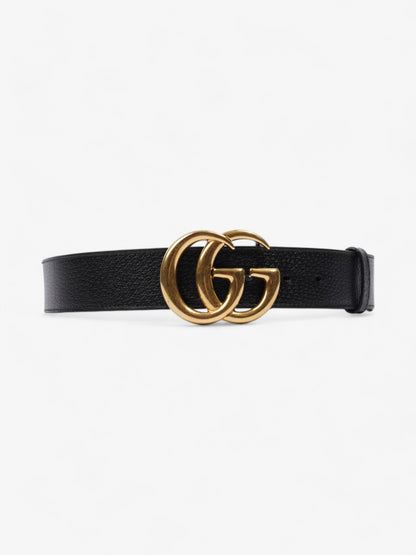 Gucci Double G Belt Black Leather 80cm 32"