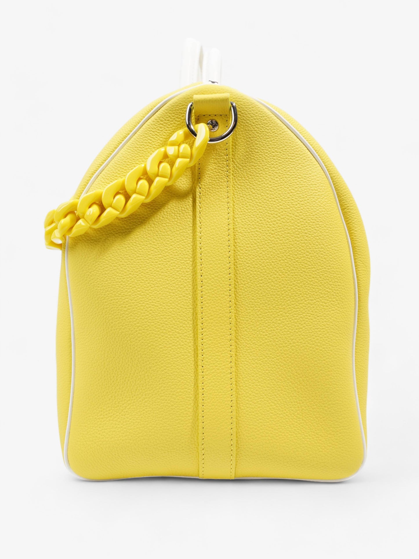 Louis Vuitton Keepall Bandouliere 50 Yellow / White Leather