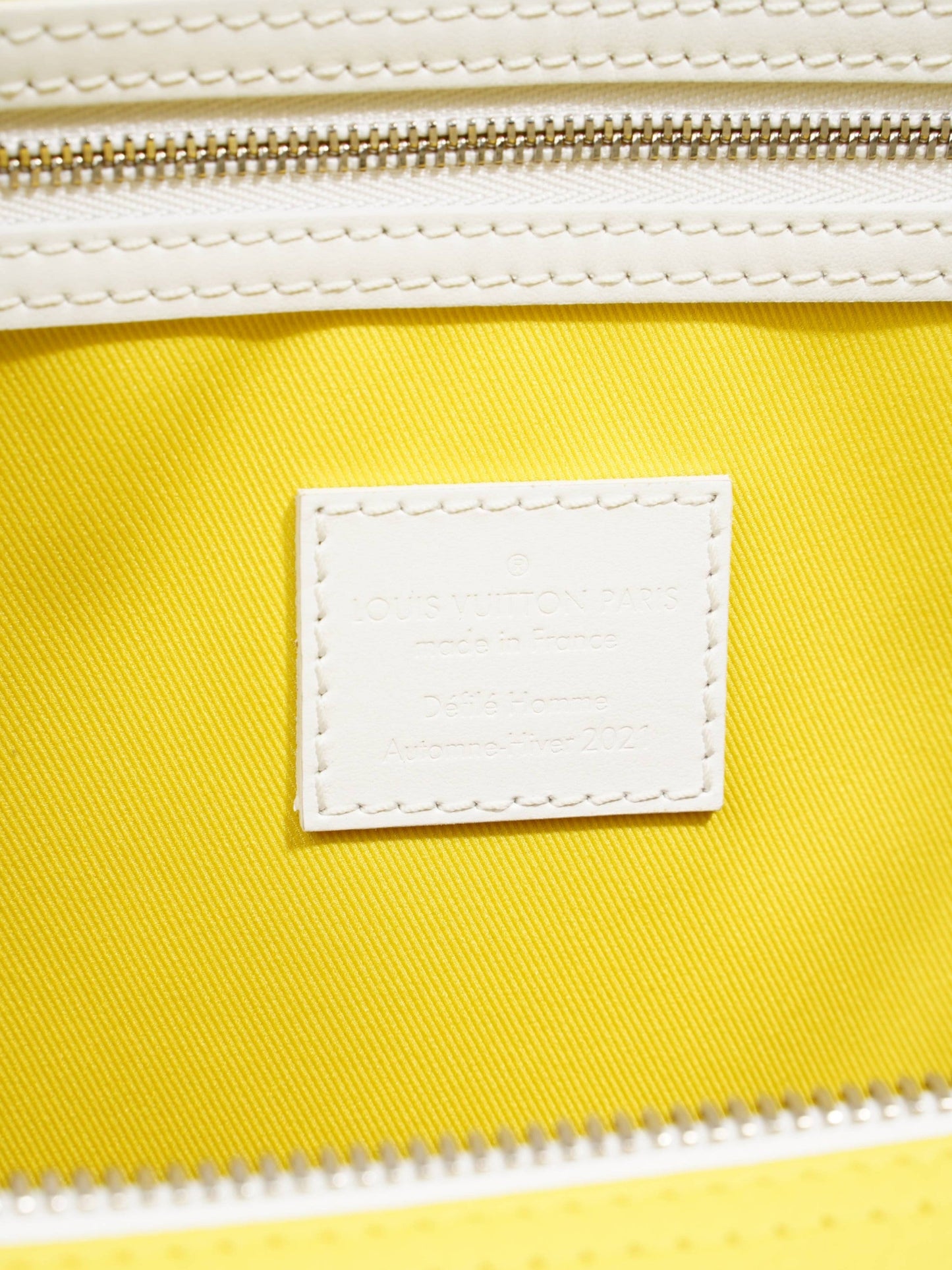 Louis Vuitton Keepall Bandouliere 50 Yellow / White Leather