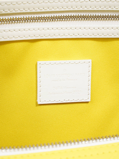 Louis Vuitton Keepall Bandouliere 50 Yellow / White Leather